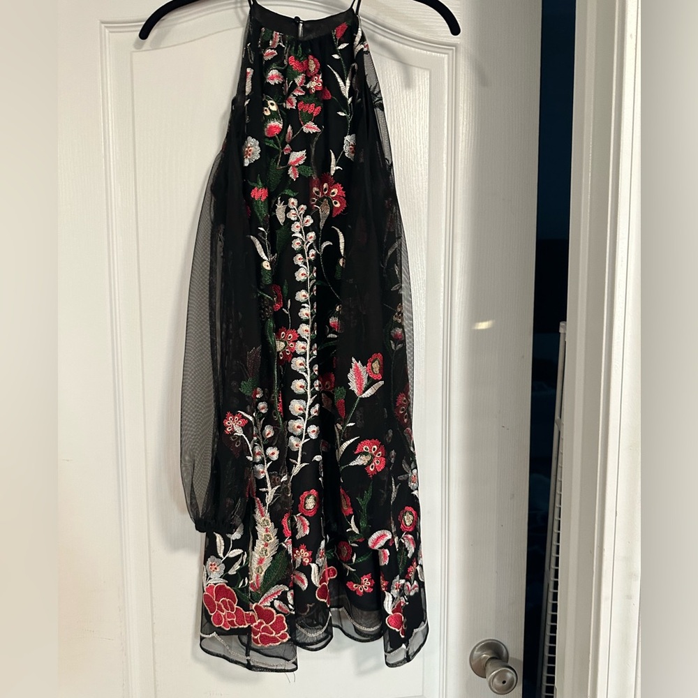 Badgley Mischka Black with Floral dress 
Great DEALS CHECK OUT MY CLOSET